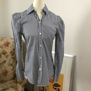 Greysn Striped Button Down Top